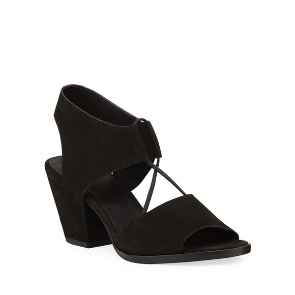 ✨NIB✨ EILEEN FISHER Doe Nubuck Sandals Black Sz 7.5M - Picture 3 of 5